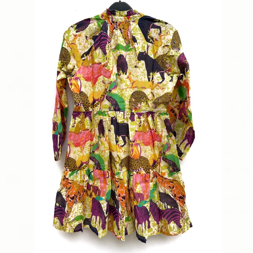 J. Crew Ratti Safari Animal Print Popover Dress - Picture 4 of 8